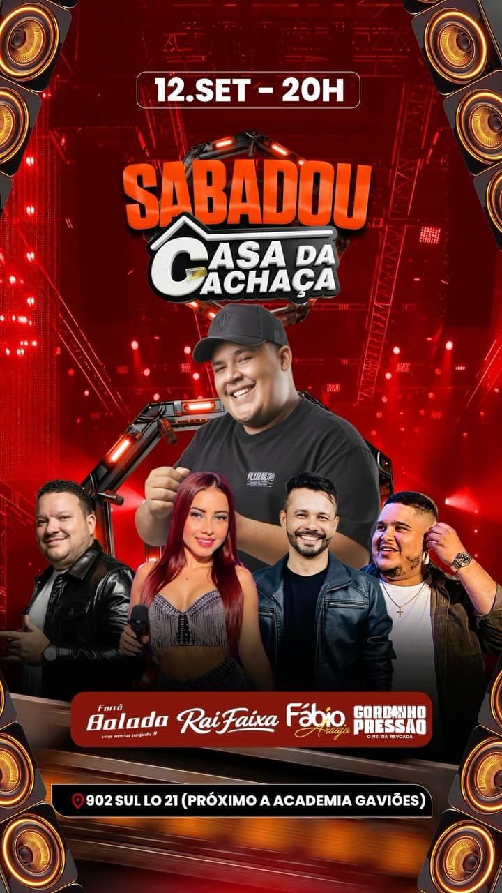 Flyer de Fabio Araujo, Forró Balada, Rai Faixa e mais 1 artista