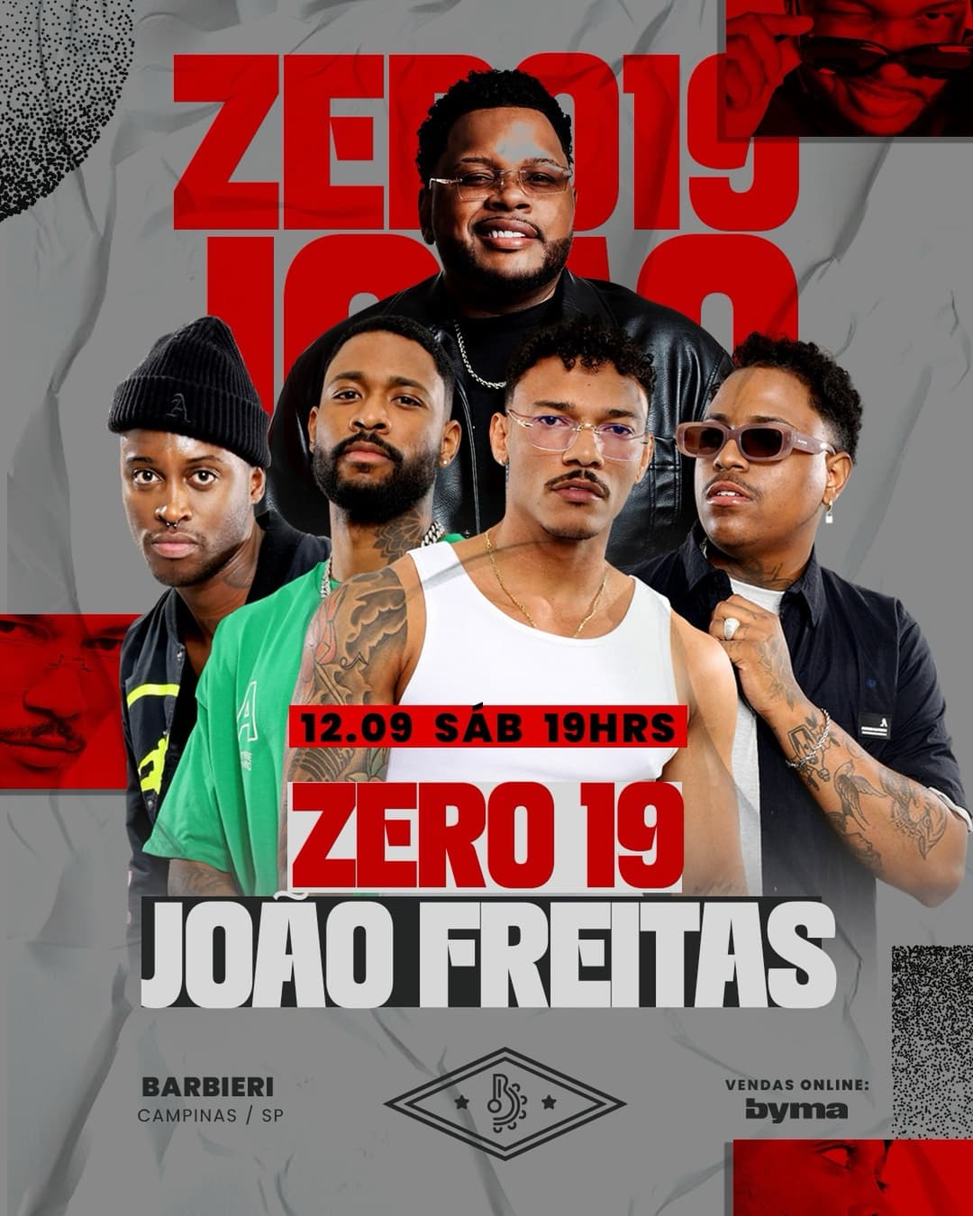 Flyer de João Fretas e Zero 19