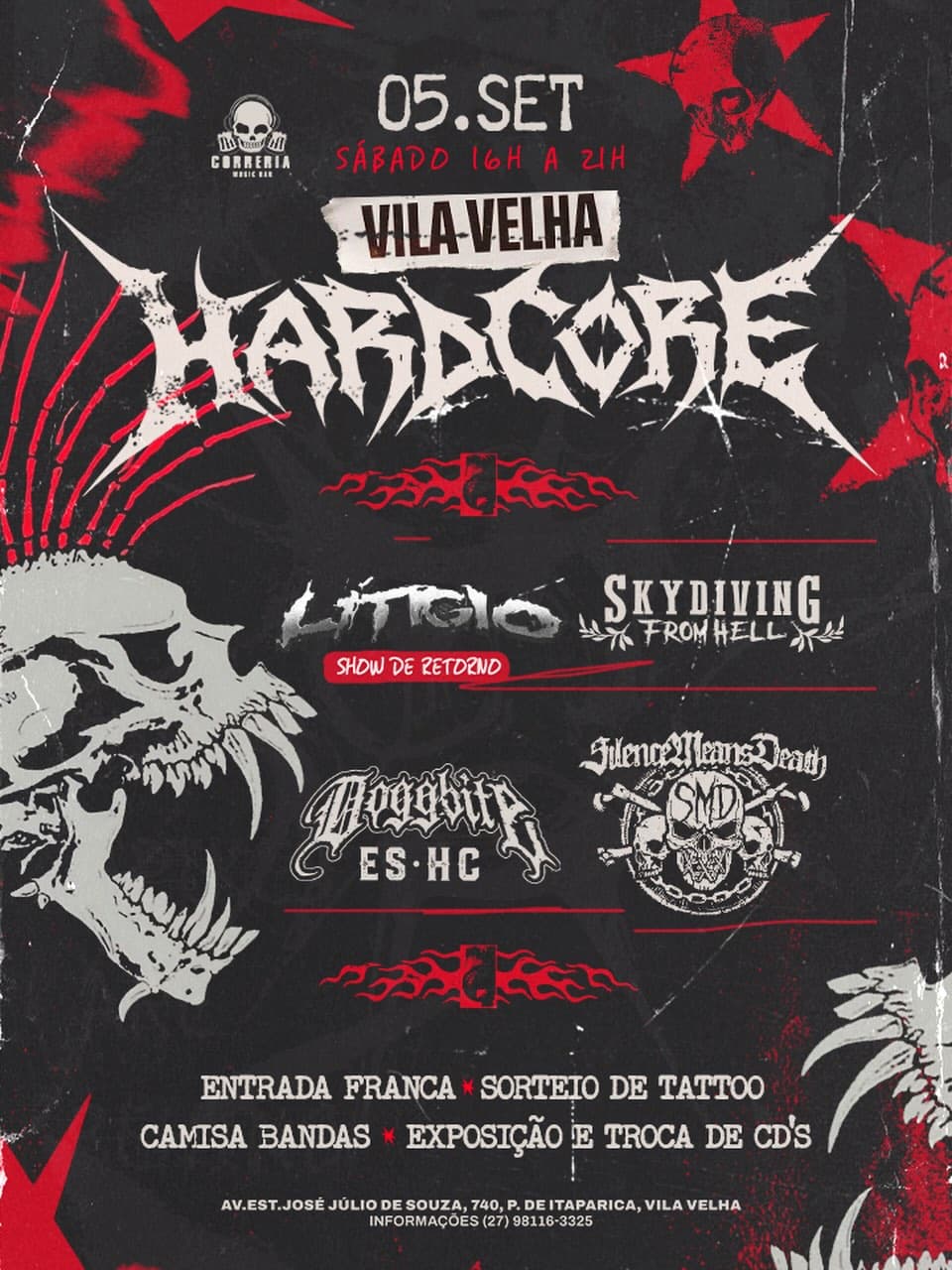 Flyer de Lítigio, Skydiving From Hell e Doggbite