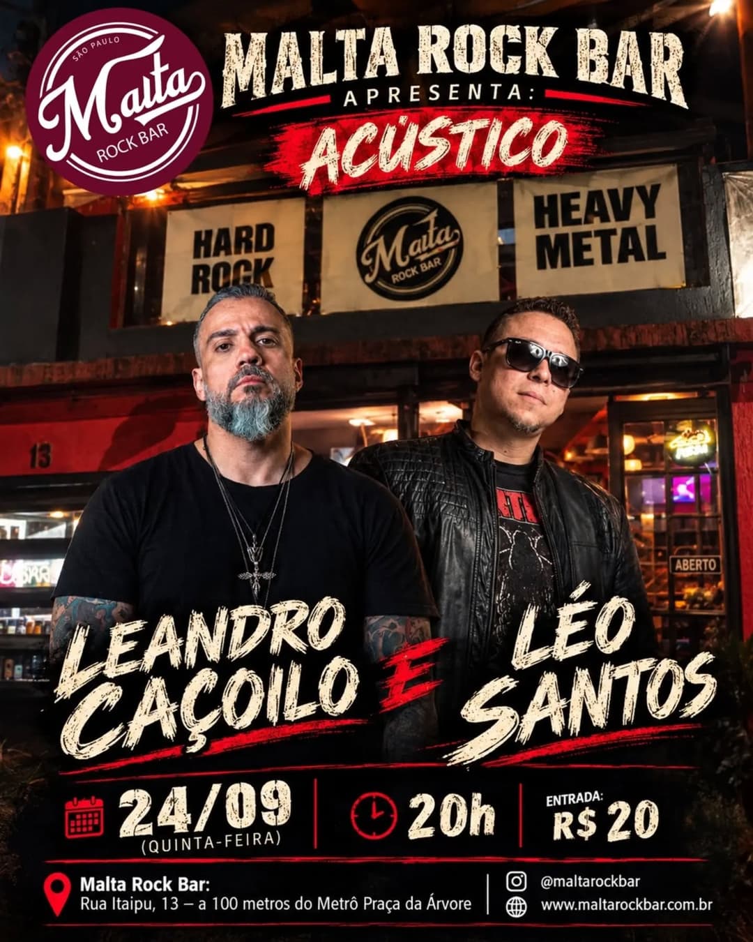 Flyer de Leandro Caçoilo e Leo Santos Voodoo