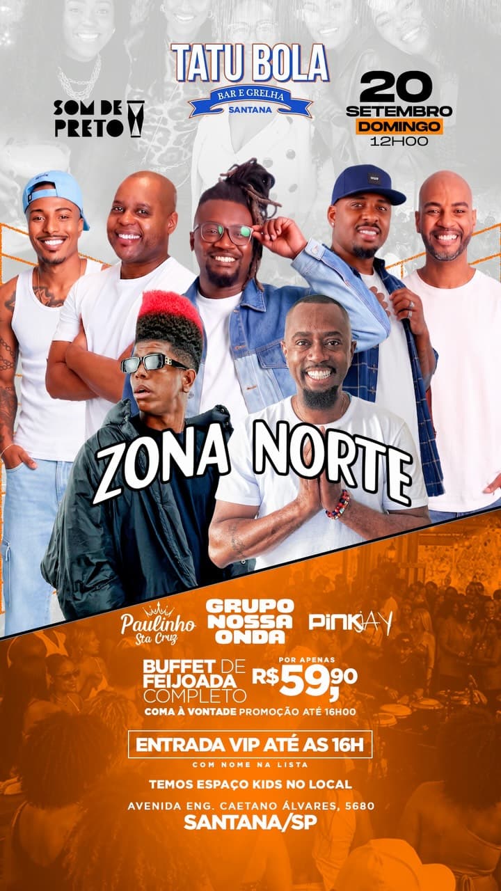 Flyer de Som D'Preto, Pink Jay e mais 2 artistas