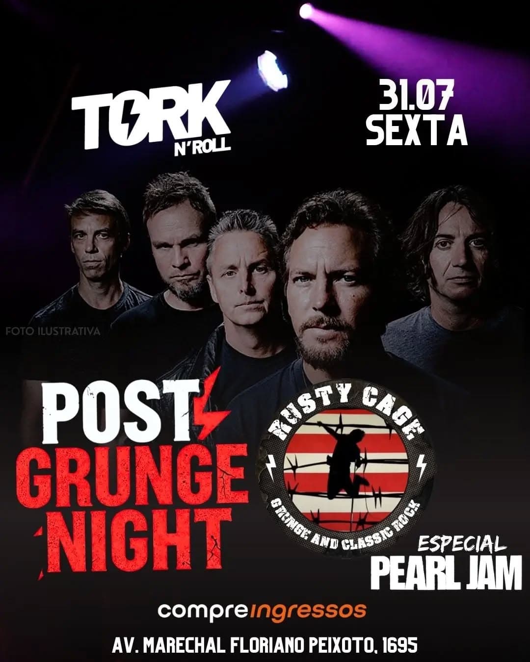 Flyer de Breakout, Rustycage e Black Bandana
