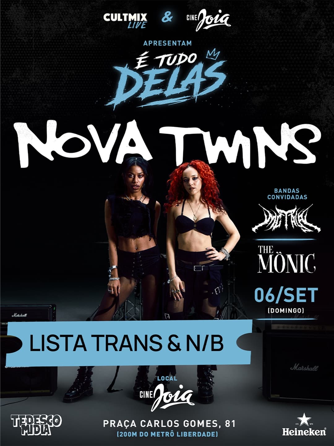 Flyer de novatwinsmusic, Mc Taya e themonicband