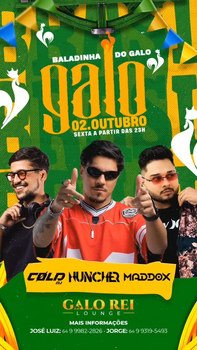 Flyer de Cold, Huncher e Maddox