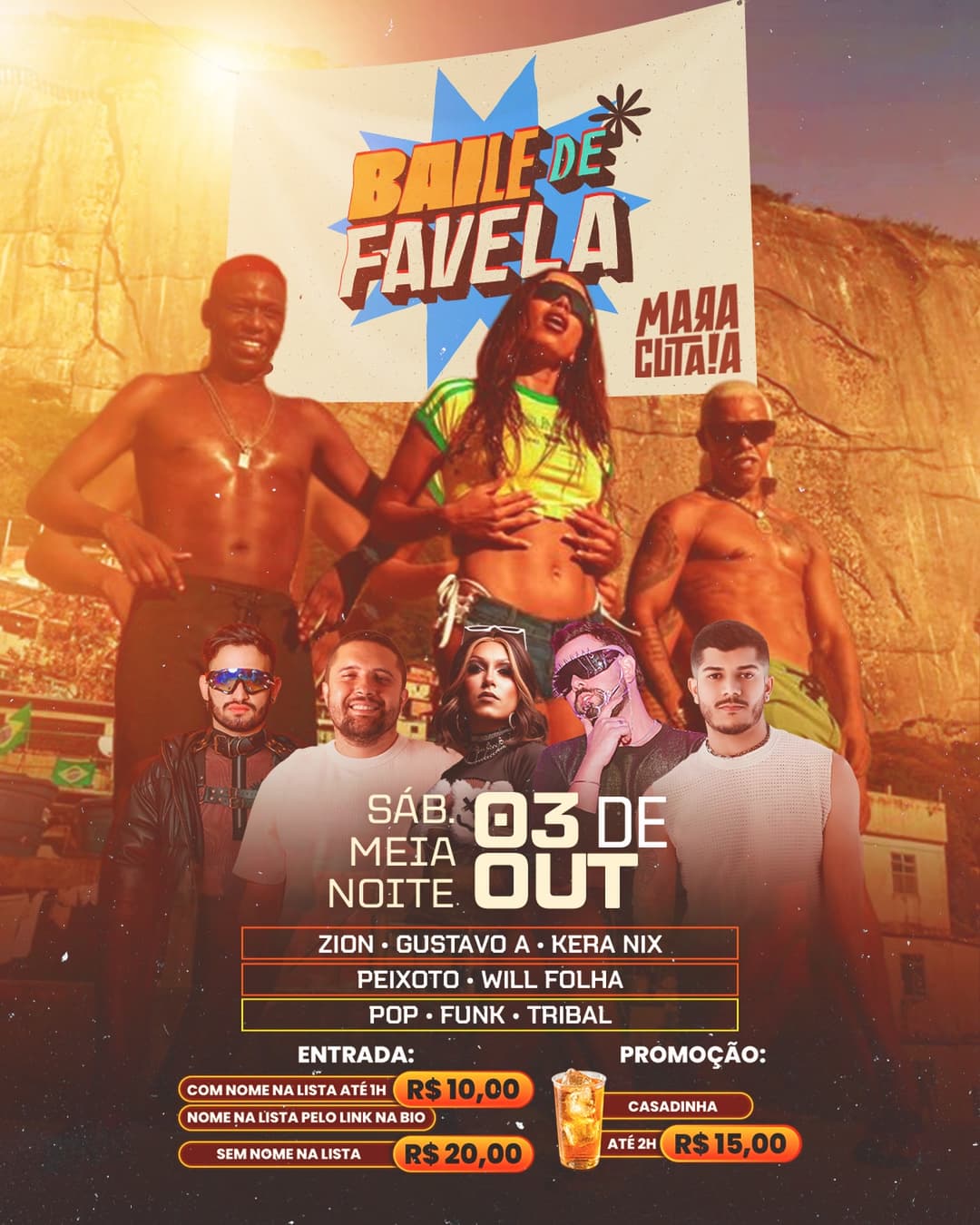Flyer de Zion, Kera Nix, Will Folha, Gustavo A e PEIXOTO