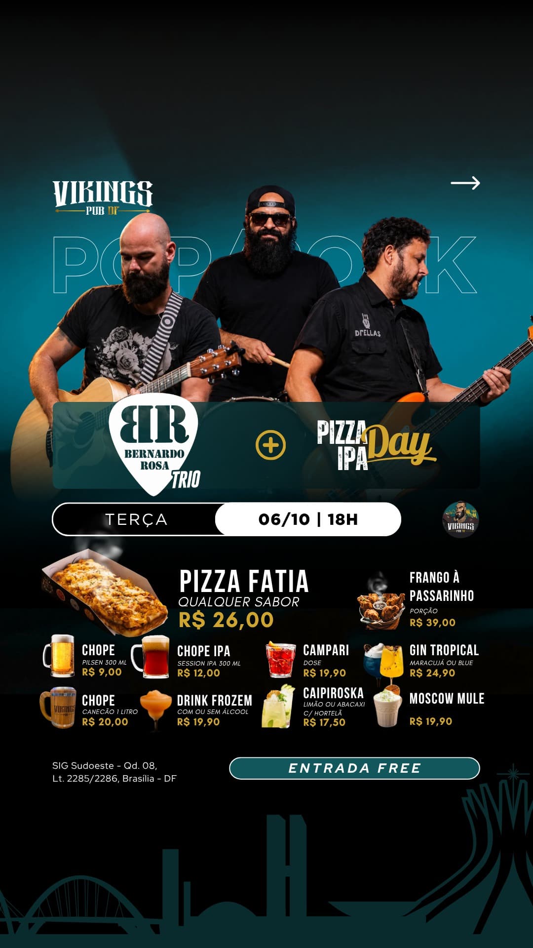 Flyer de Bernardo Rosa
