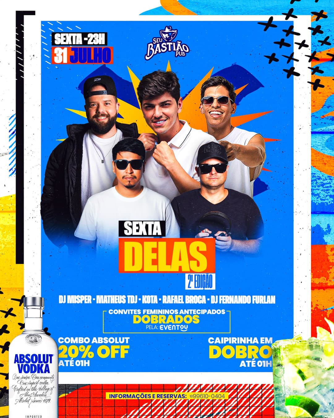 Flyer de Rafael Broca e mais 4 artistas