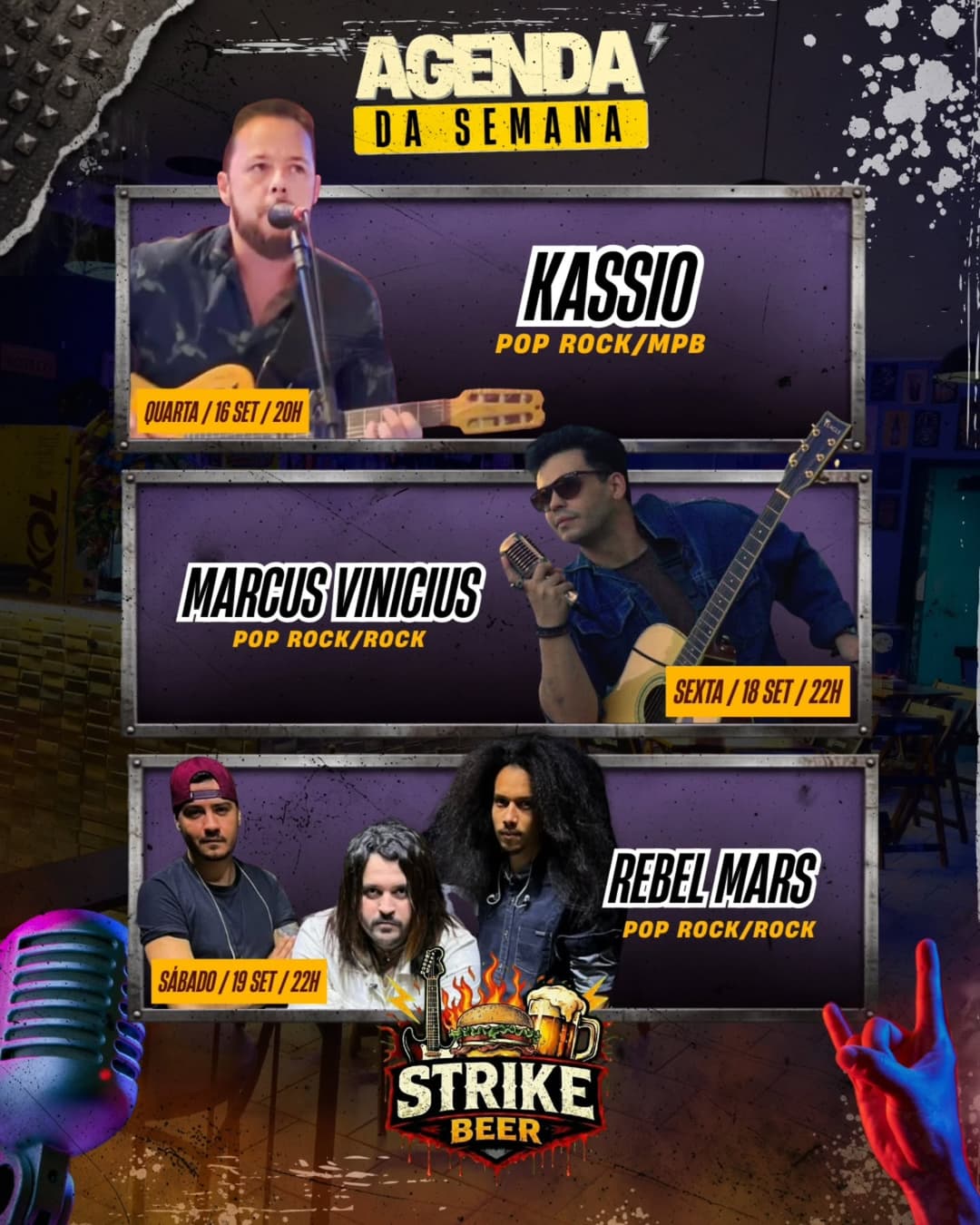 Flyer de Marcus Vinicius e Rebel Mars