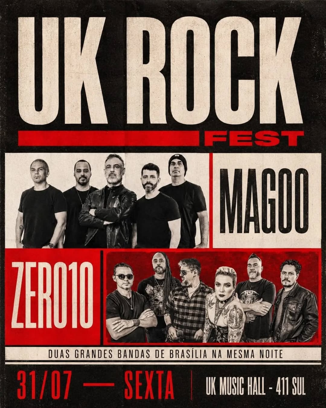Flyer de Magoo e Banda Zero10