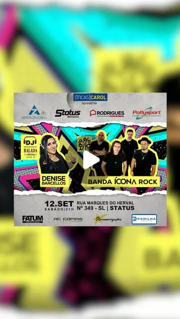 Flyer de Icona Rock, Denise Barcellos e Banda Icona Rock
