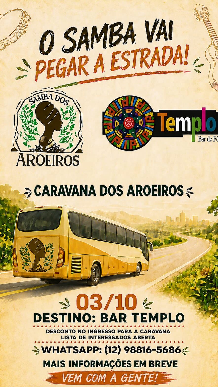 Flyer de Samba dos Aroeiros
