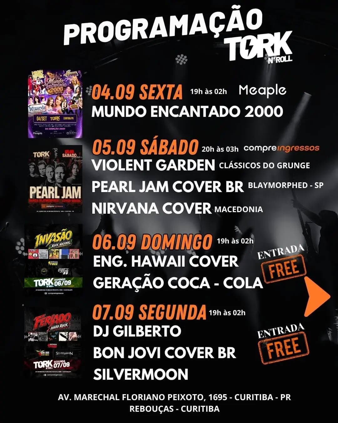 Flyer de Engenheiros do Hawaii Cover e geracaococacolahits