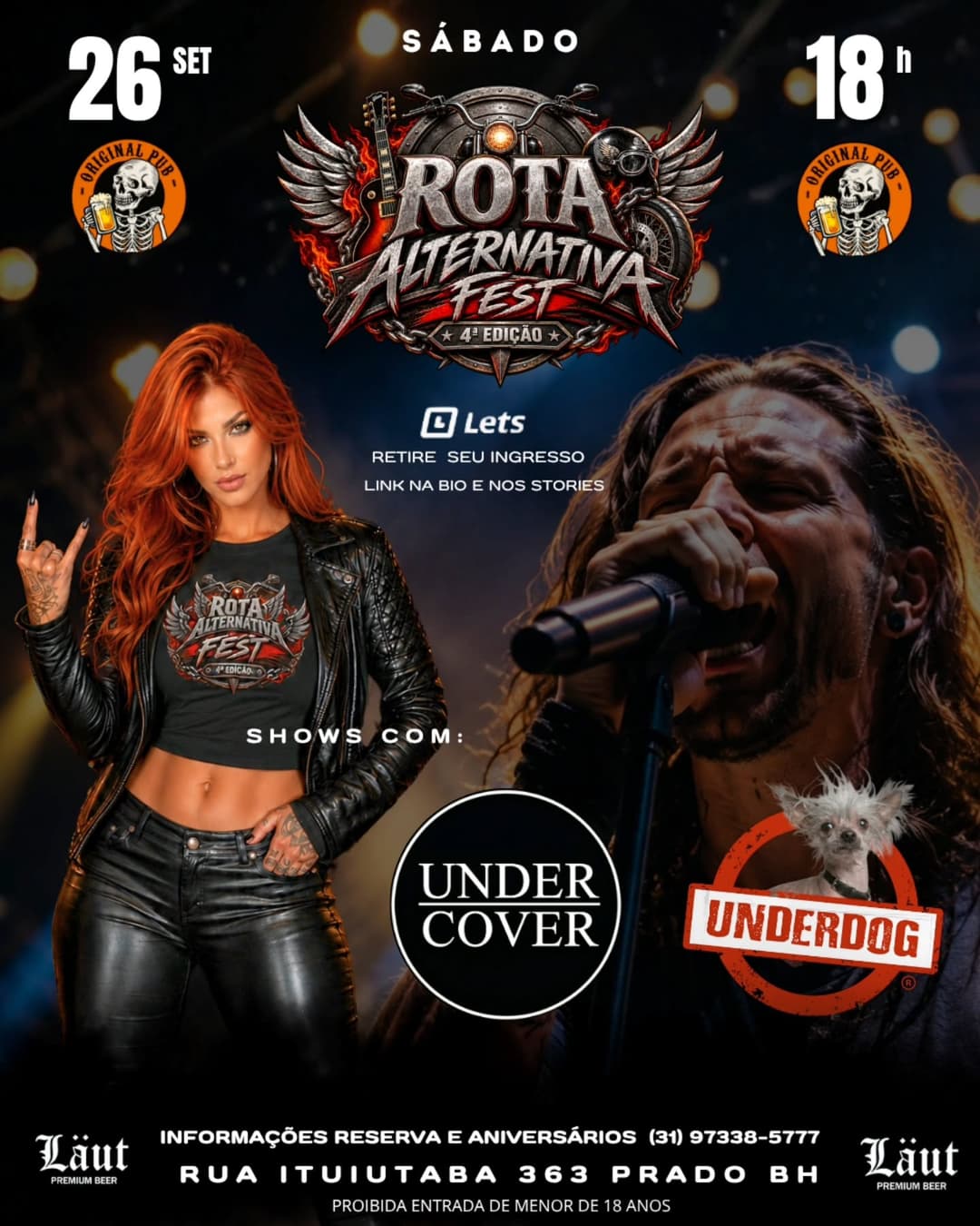 Flyer de Undercover e Underdog