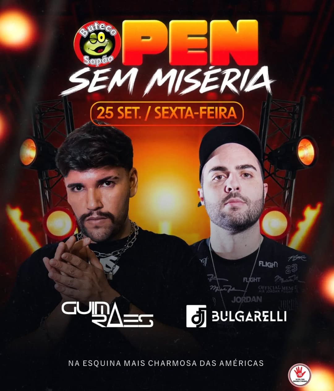 Flyer de O Rei das Bruxarias e Vinicius Bulgarelli