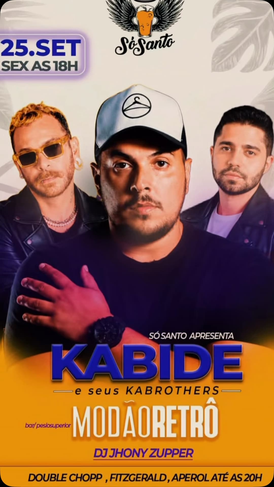 Flyer de Pagode dos Brothers, Grupo Razão e Jhony Zupper