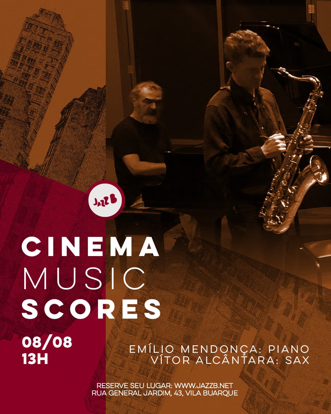 Flyer de Emílio Mendonça & Vitor Alcântara