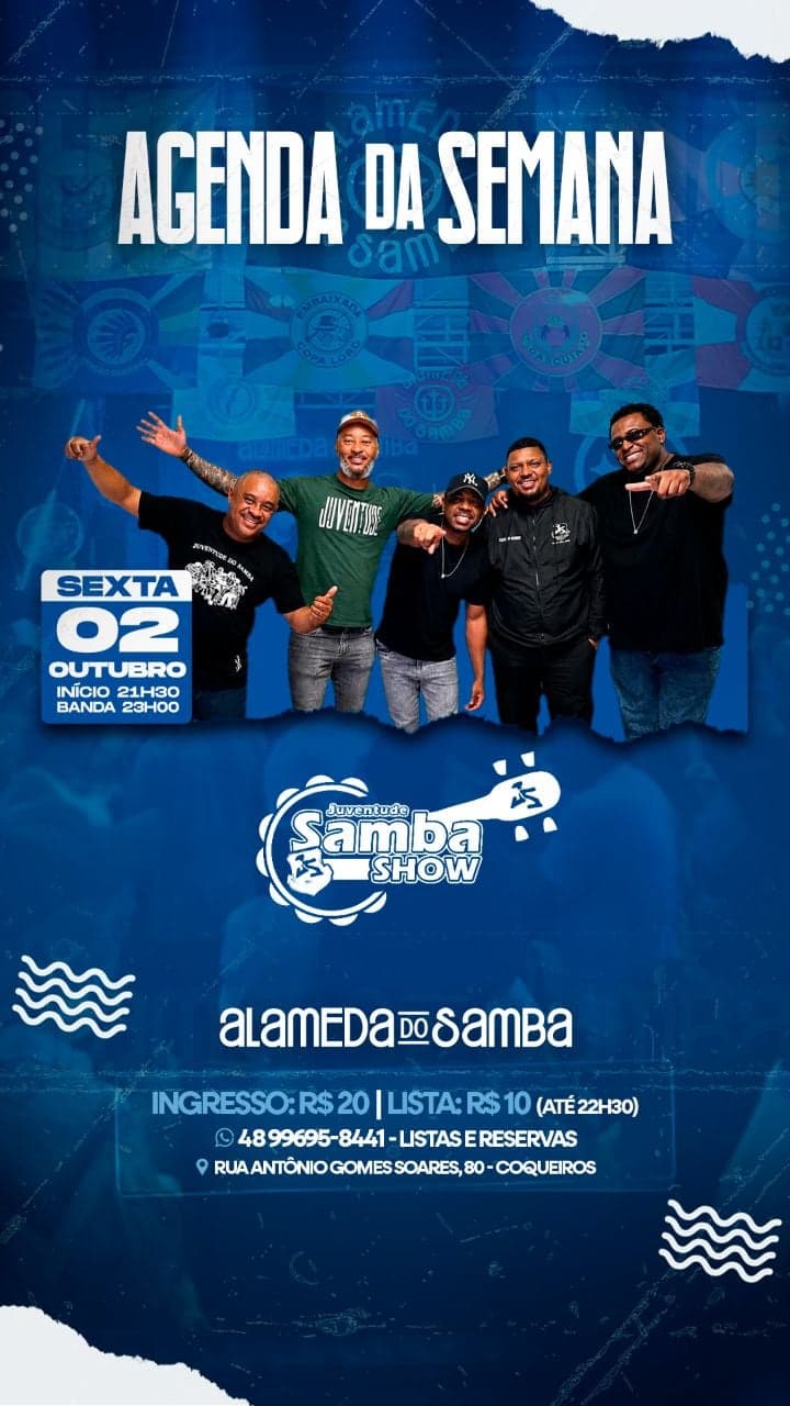Flyer de Juventude Samba Show
