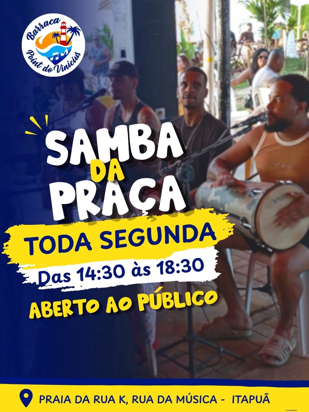 Flyer de Samba da Praça