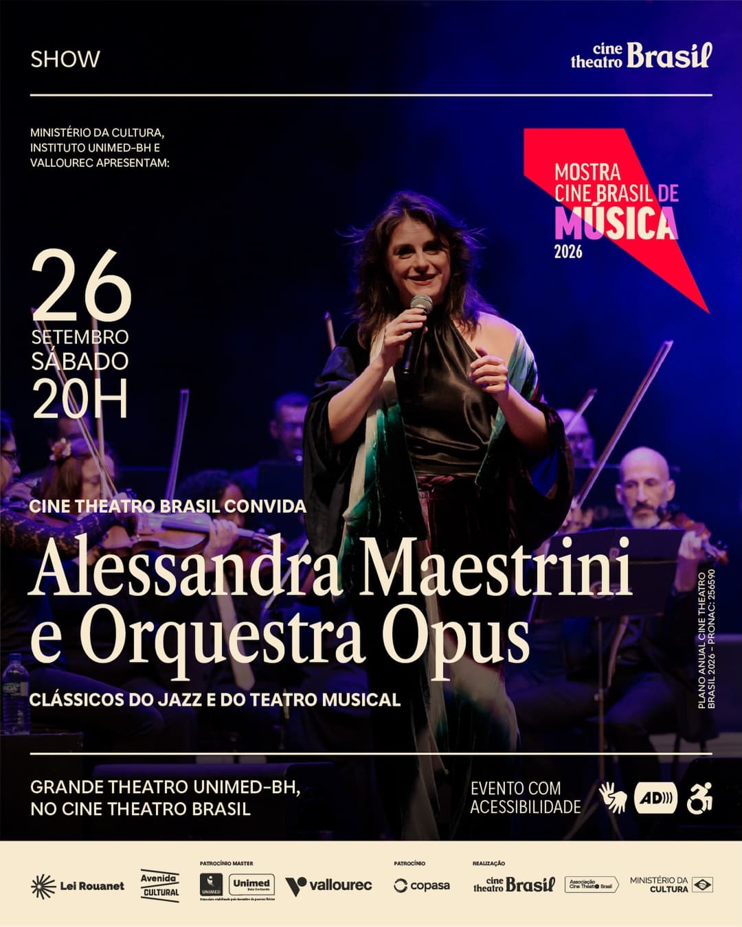 Flyer de Alessandra Maestrini e Orquestra Opus