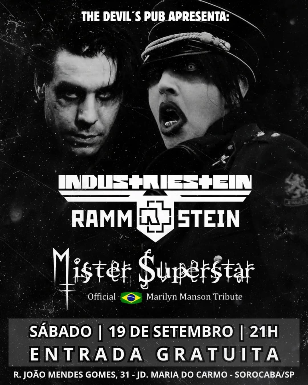 Flyer de Mister Superstar e Industriestein