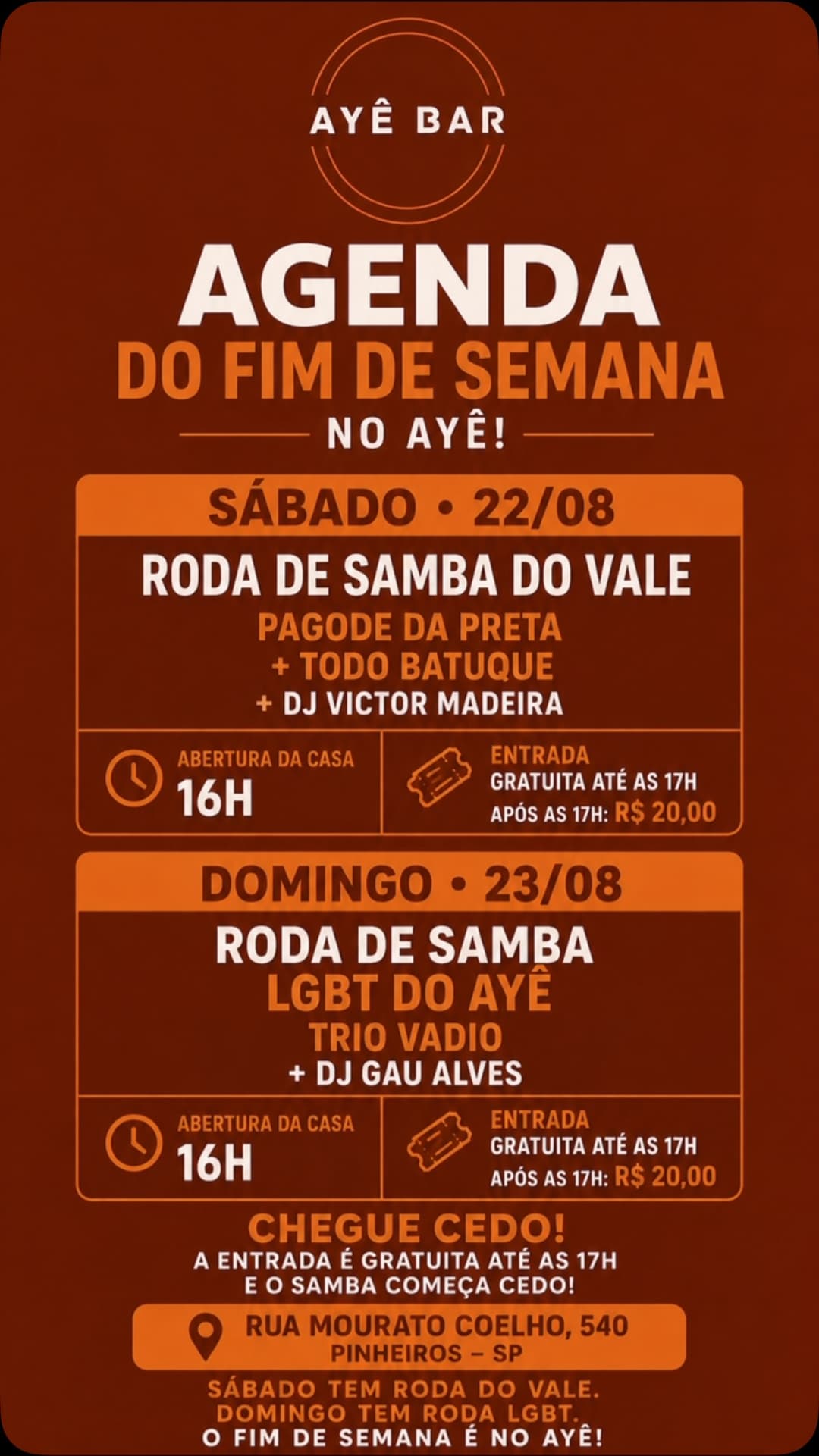Flyer de Pagode da Preta e Todo Batuque
