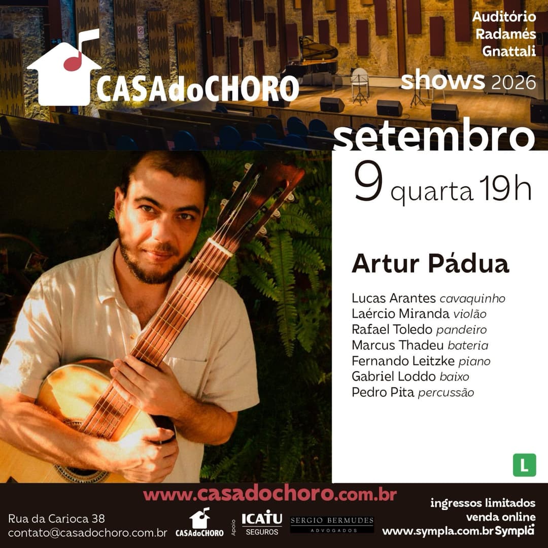 Flyer de Artur Padua, Rafael Toledo e mais 6 artistas