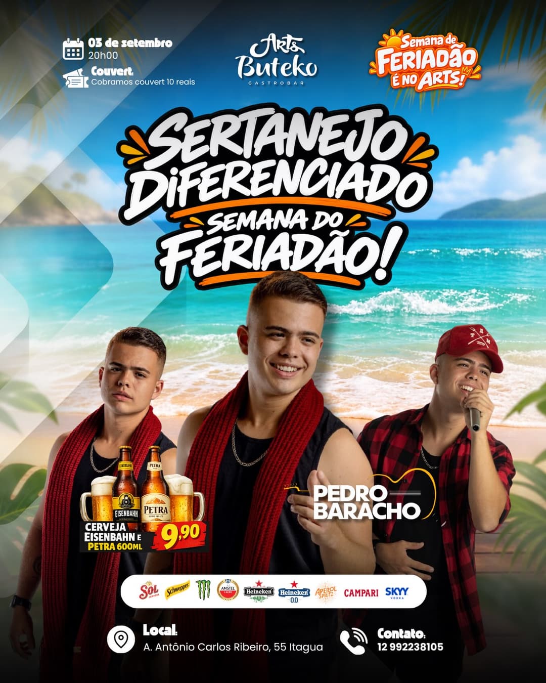 Flyer de Pedro Baracho