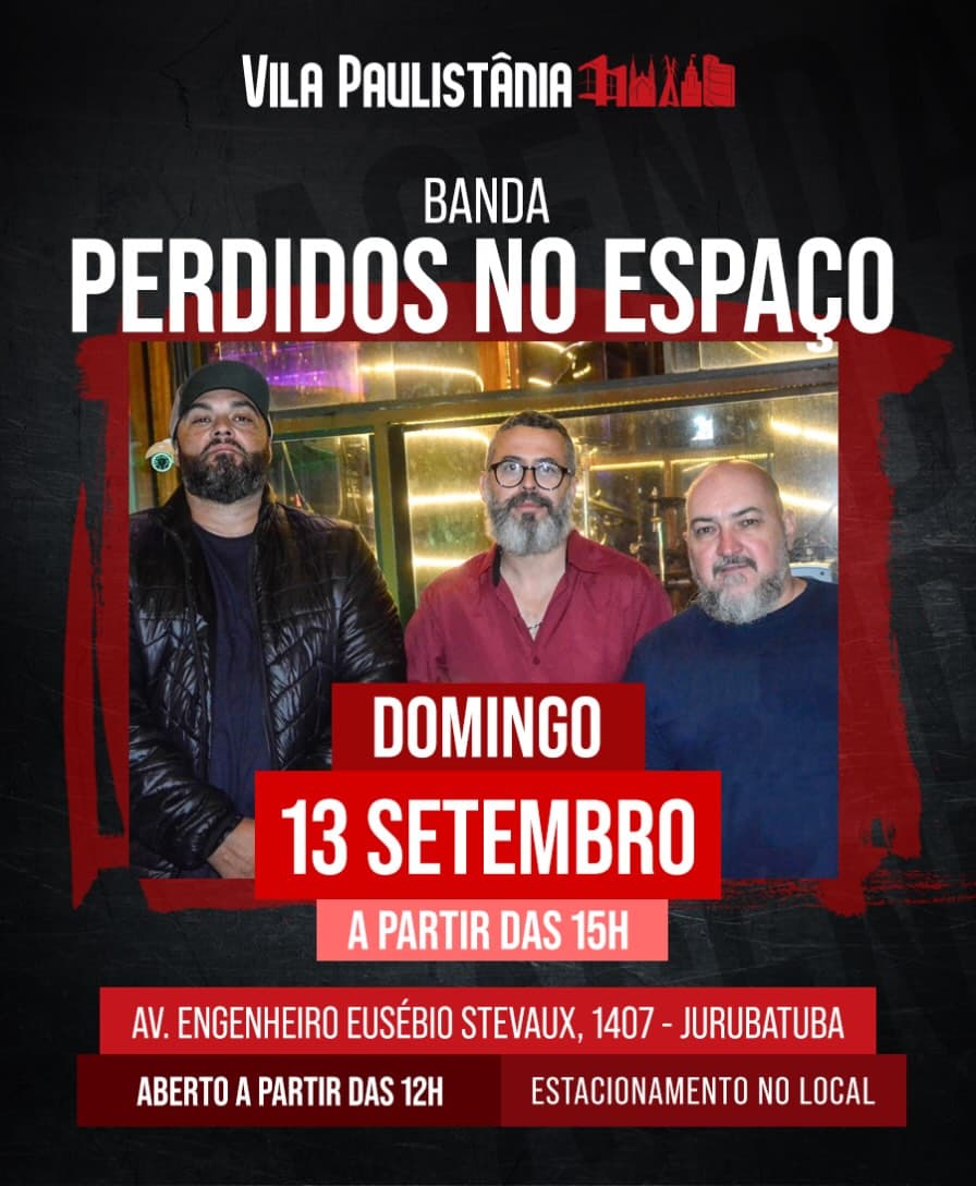 Flyer de Banda Perdidos no Espaço