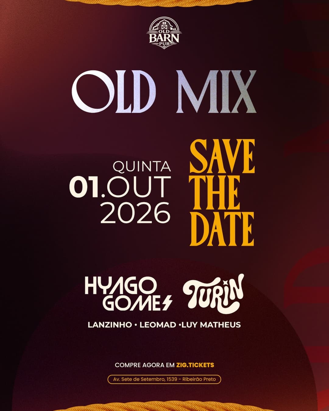 Flyer de DJ Leomad, HYAGO GOMES, turindj e mais 2 artistas