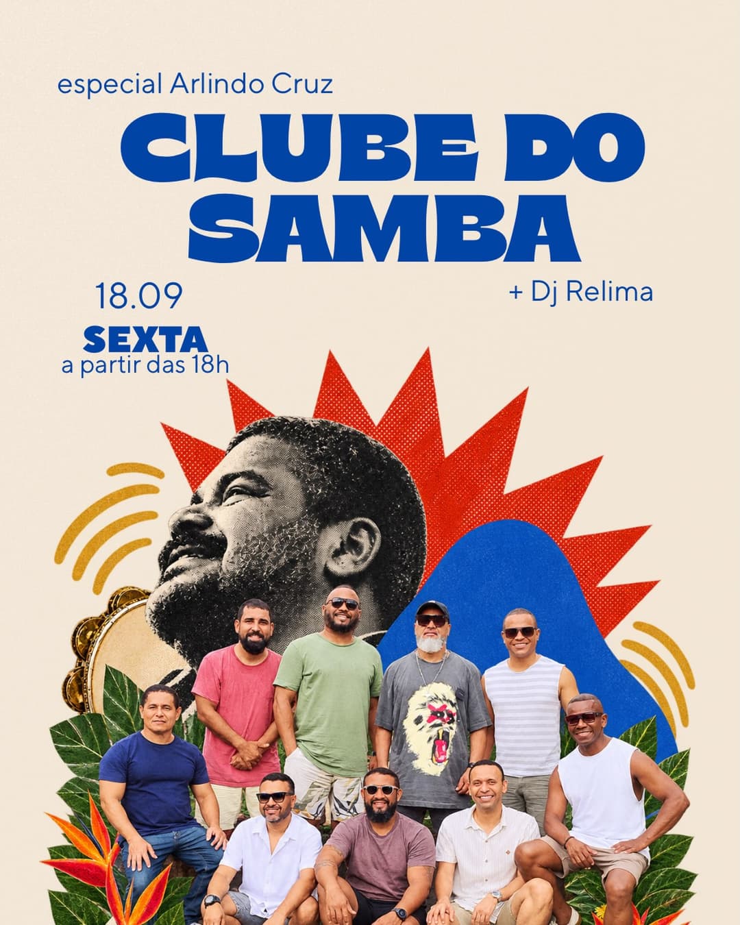 Flyer de Clube do Samba