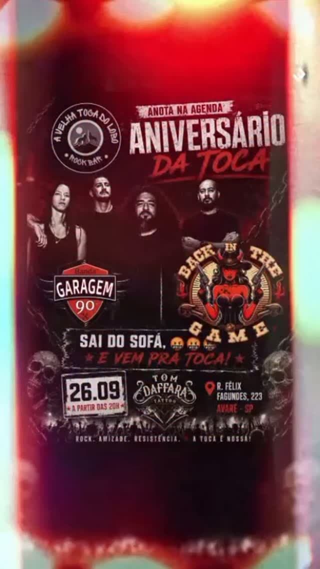 Flyer de Garagem 90’ e Back in the Game
