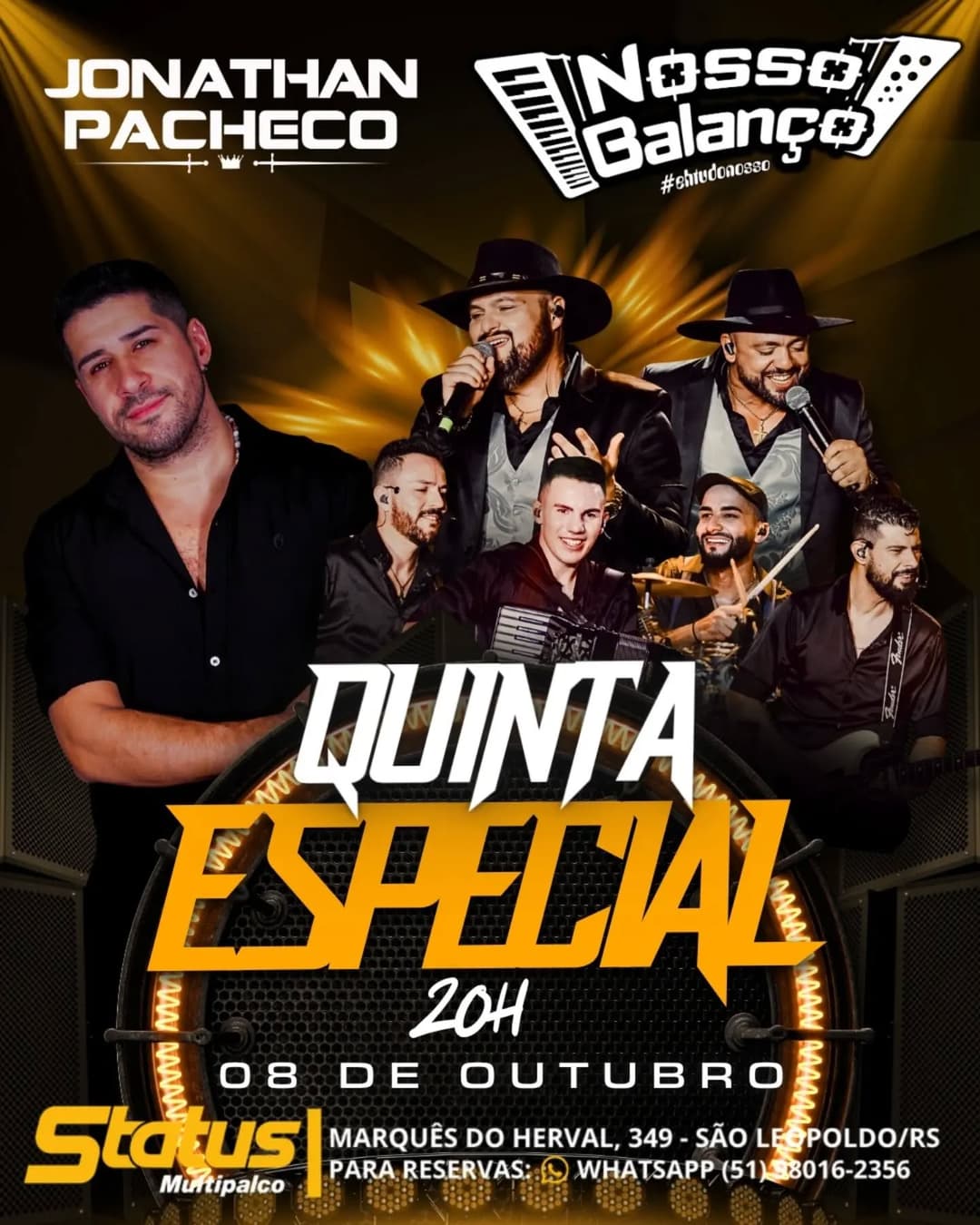Flyer de Jonathan Pacheco e Nosso Balanço