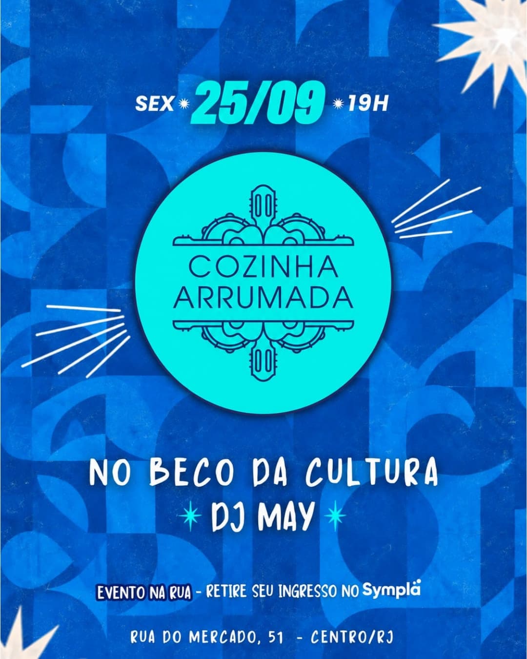 Flyer de Grupo Cozinha Arrumada e May Almeida
