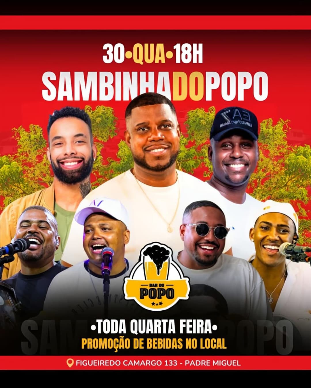 Flyer de Sambinha do POPÓ
