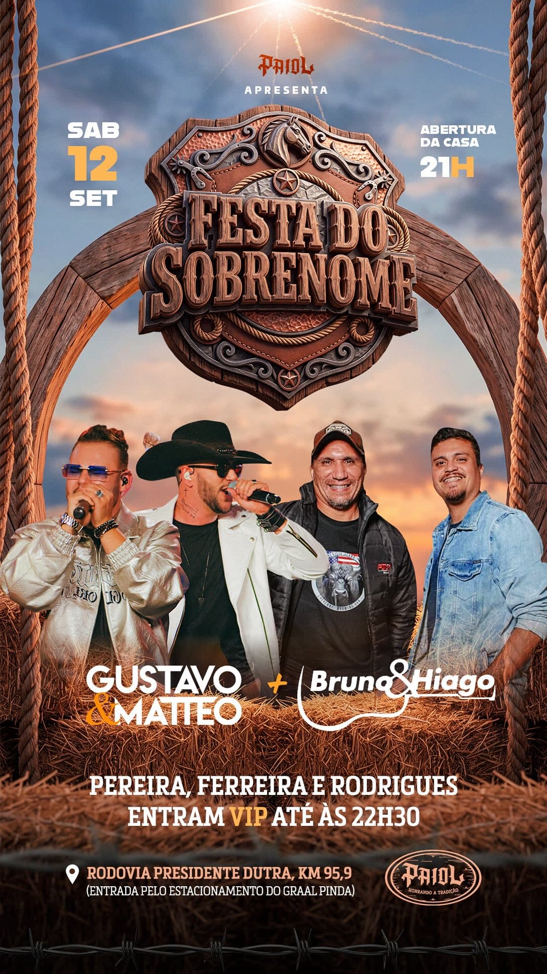 Flyer de Gustavo e Matteo e Bruno & Hiago