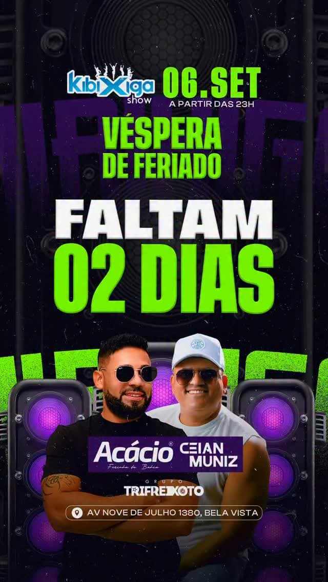 Flyer de Acácio Ferinha da Bahia e Ceian Muniz