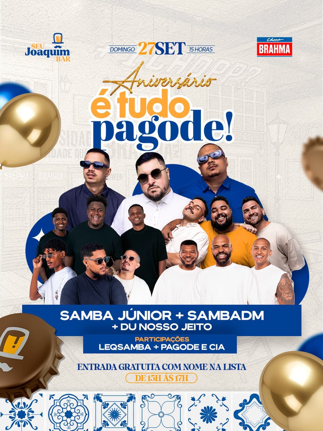Flyer de Dj Leandro Netto, Grupo Leq Samba e mais 4 artistas