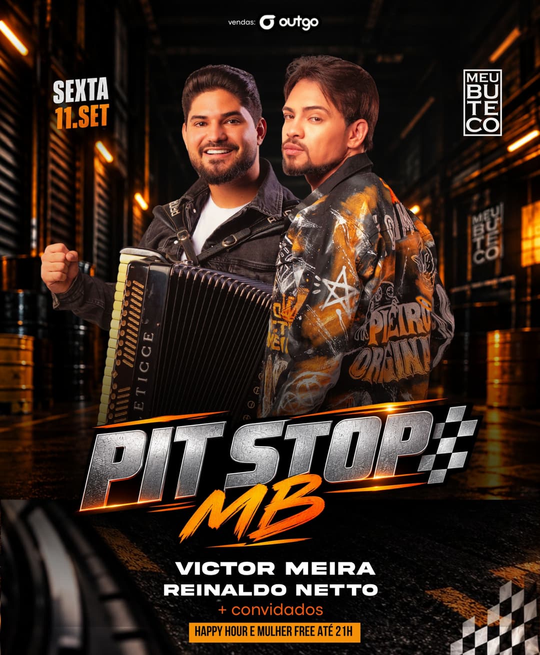 Flyer de Victor Meira & Reinaldo Netto