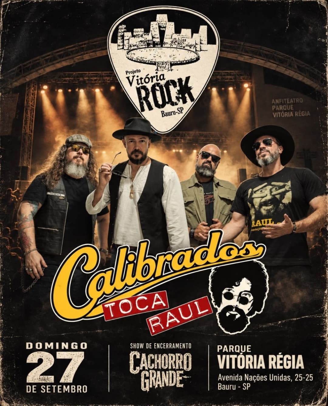 Flyer de Banda Calibrados e mais 3 artistas