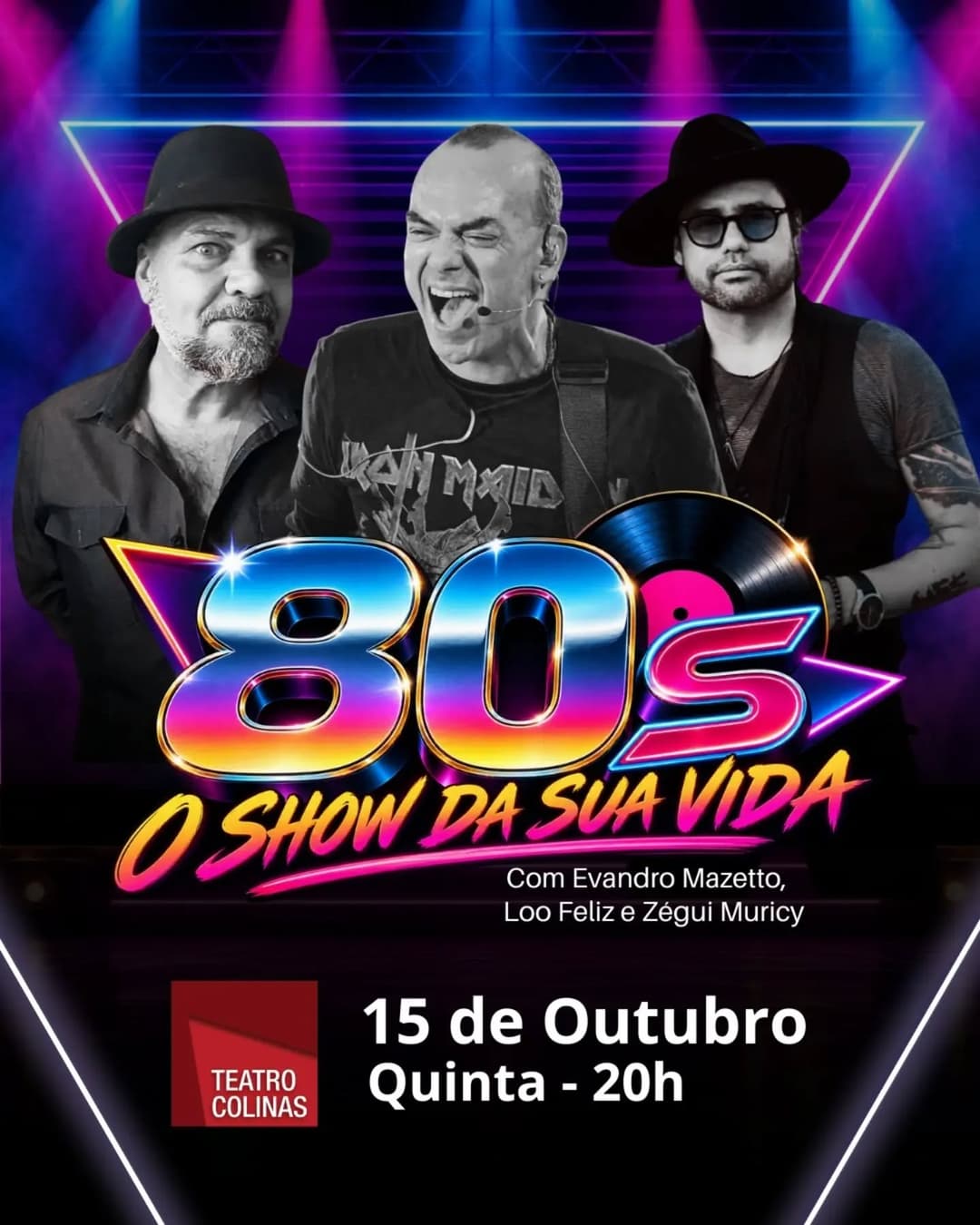 Flyer de Zégui Muricy, Evandro Mazetto e Loo Felix