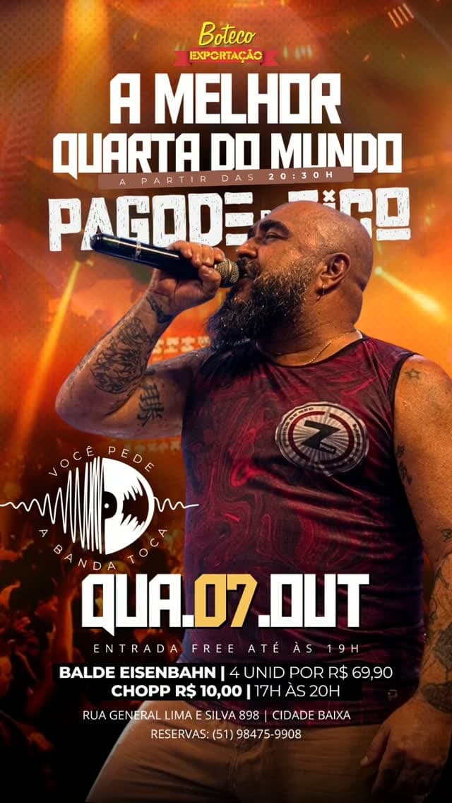 Flyer de Pagode do Zico