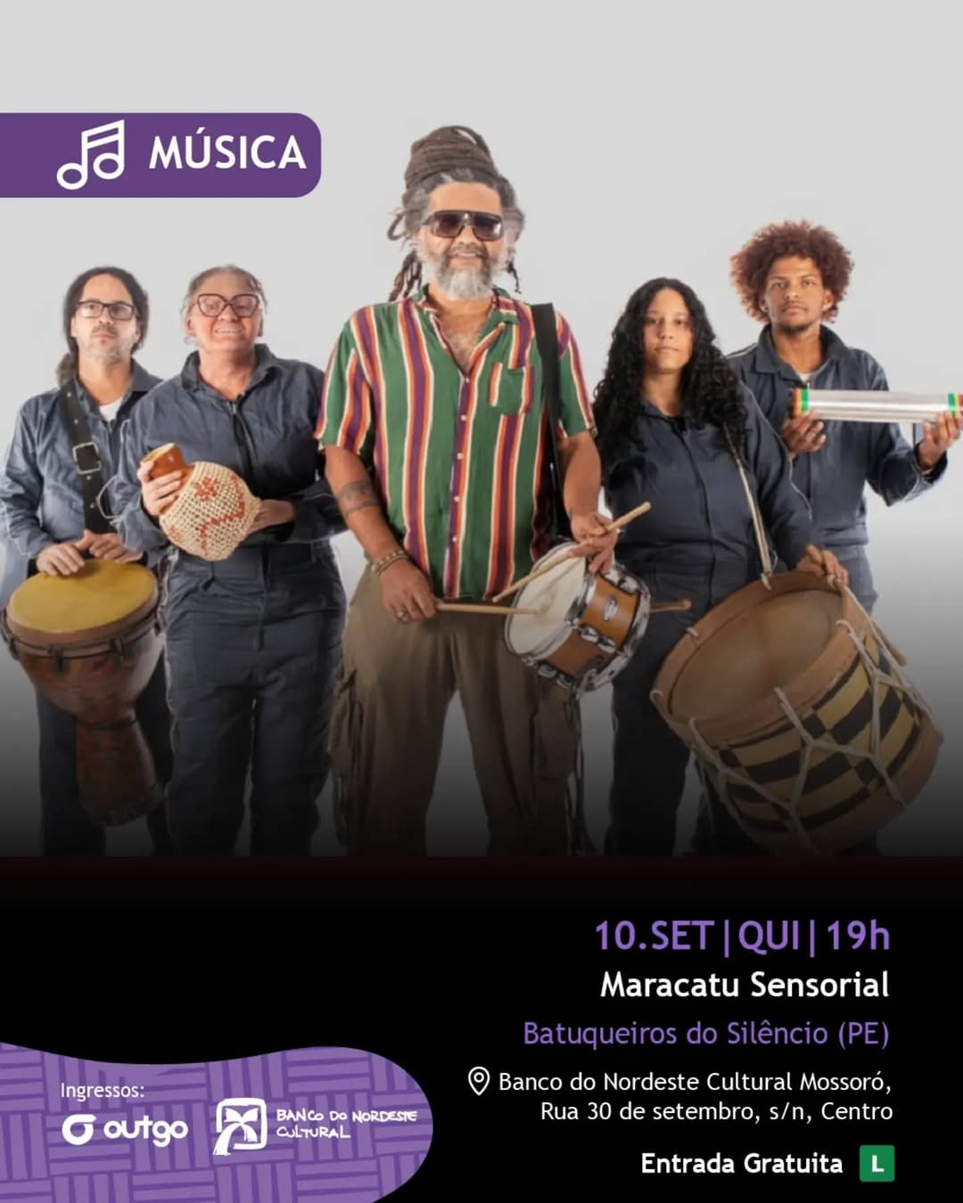 Flyer de Maracatu Sensorial