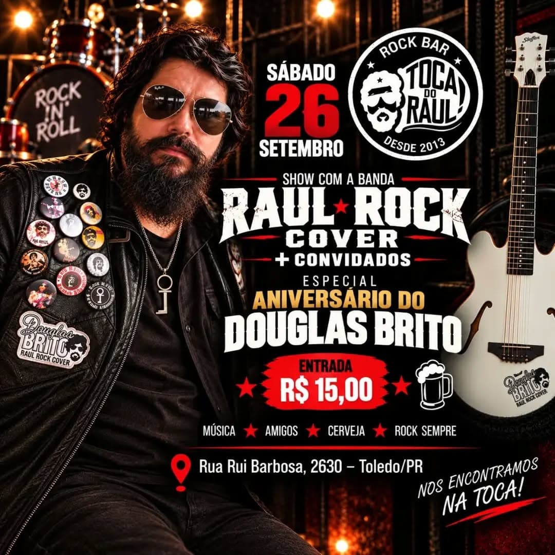 Flyer de Banda Raul Rock Cover