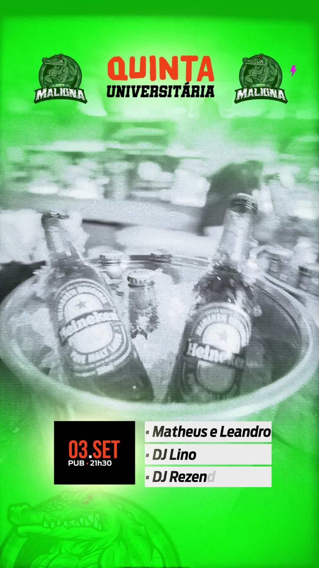 Flyer de DJ Lino, Matheus e Leandro e DJ Rezende