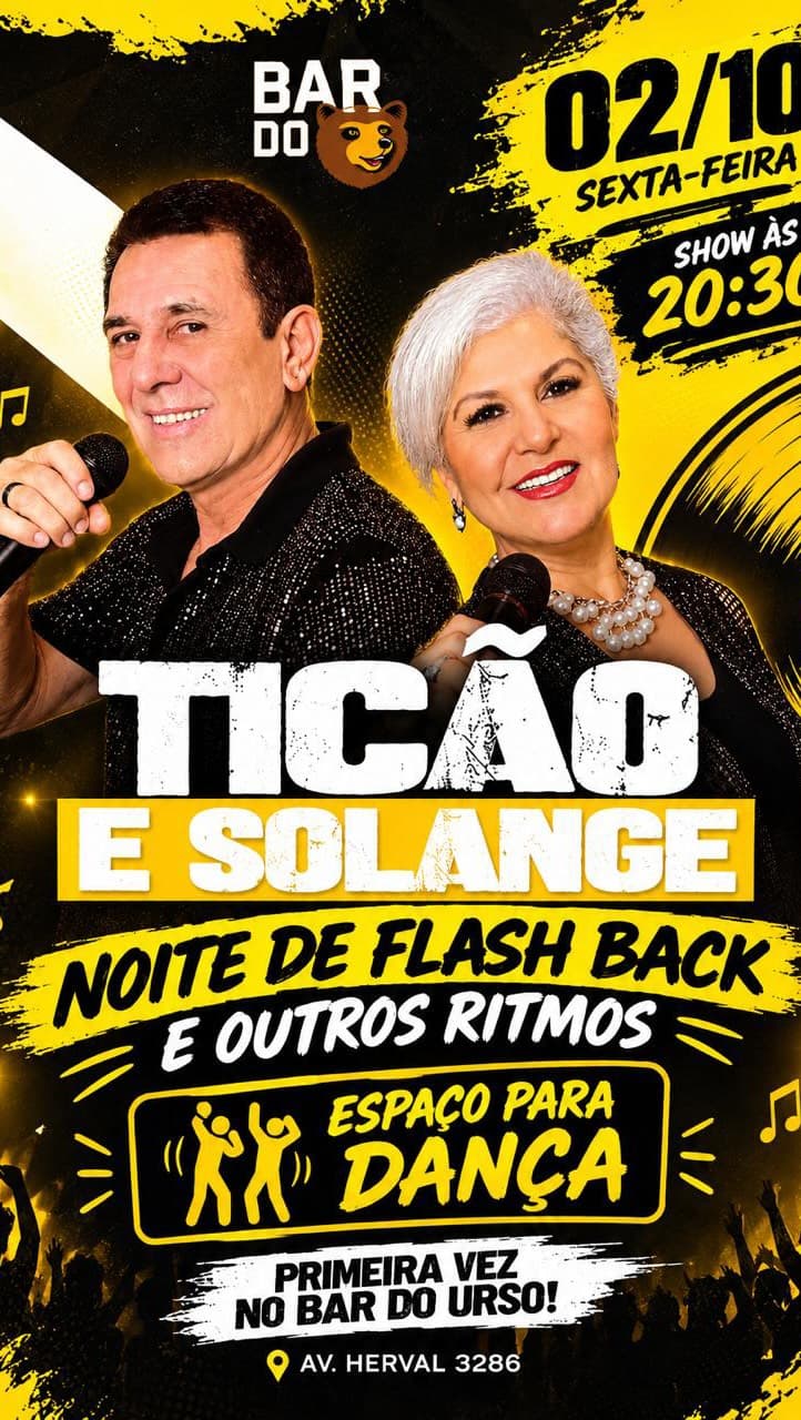 Flyer de Ticão e Solange