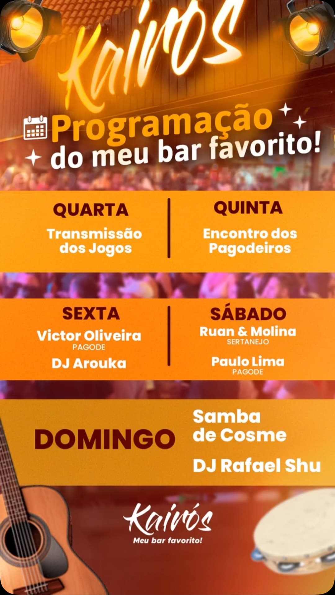 Flyer de Samba de Cosme e DJ Shu