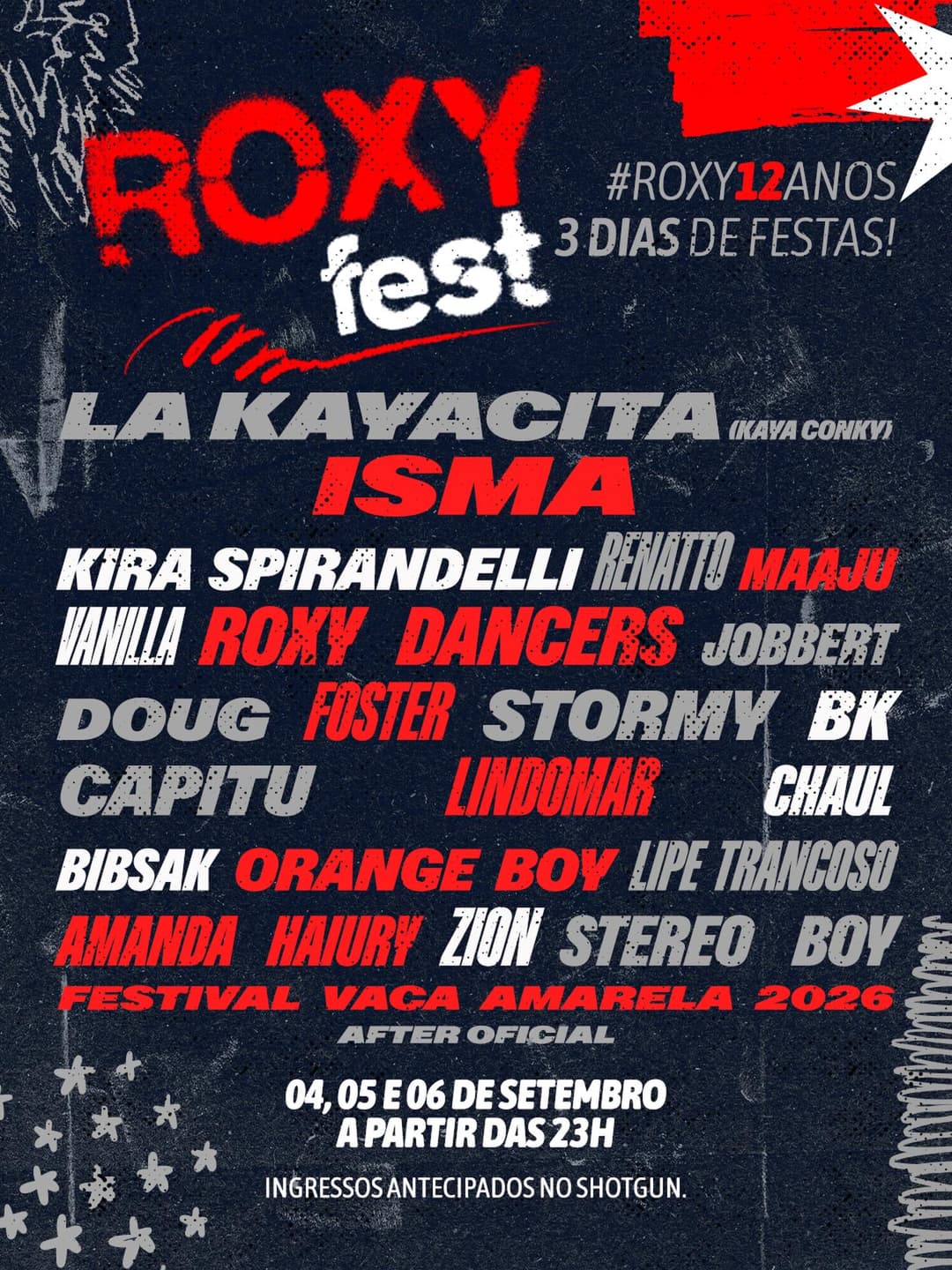 Flyer de Vanilla, Kira, MAAJU, R E N A T T O e mais 14 artistas