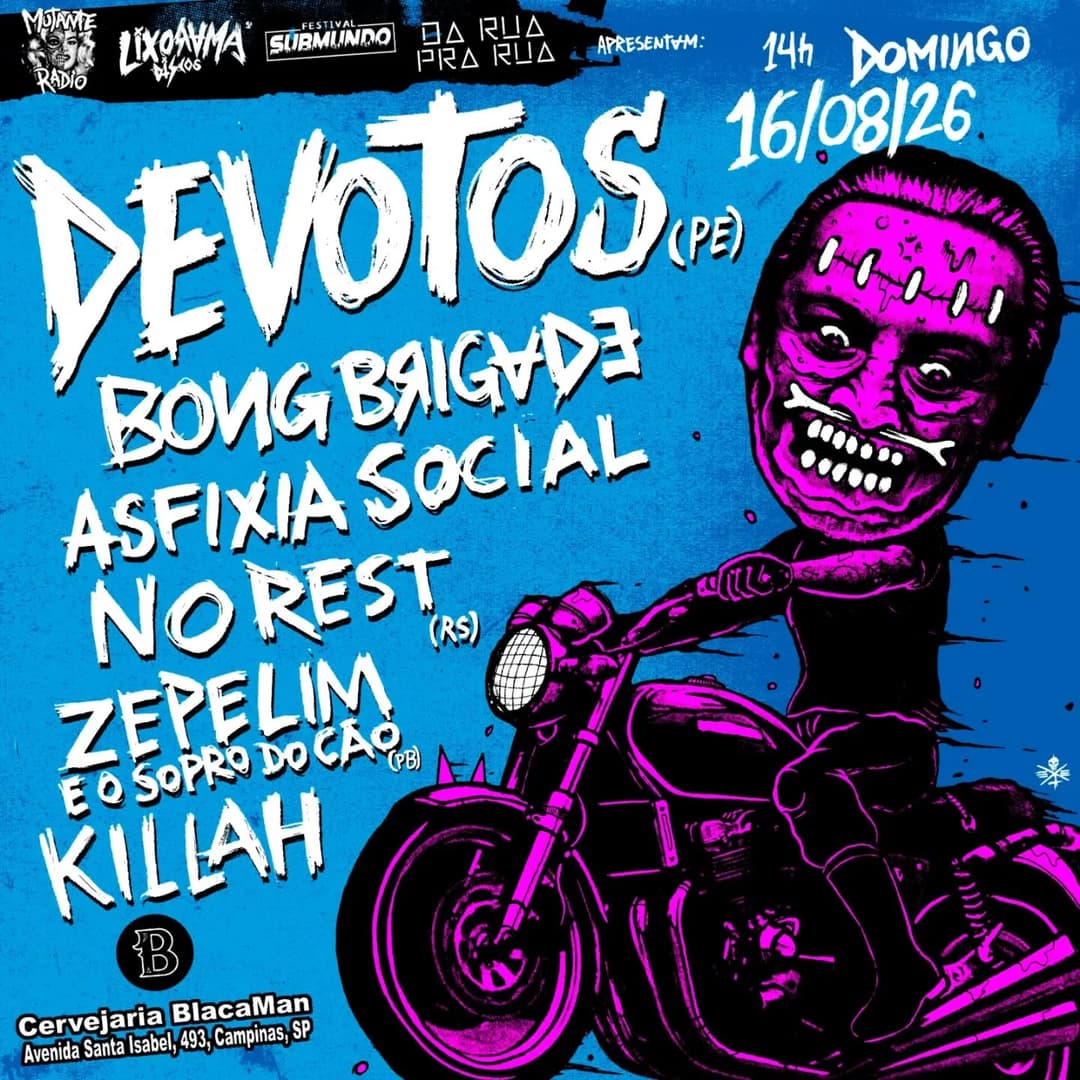 Flyer de Daniel Ete Giometti e Bong Brigade