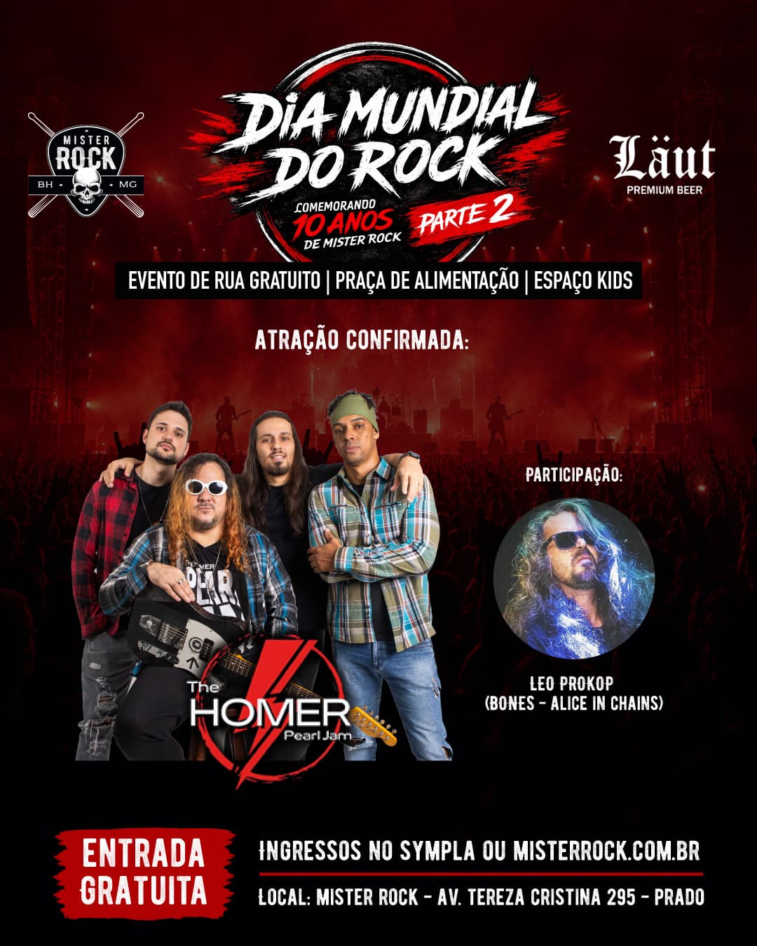 Flyer de Banda Led III, Militia, Uaiowa, Trem das Sete, Barba Negra, Lurex, Ancient Mariners, Volume 4, In Utero, The Homer, Bones, 100% Charlie Brown Jr, Live in Park e Frammkstein