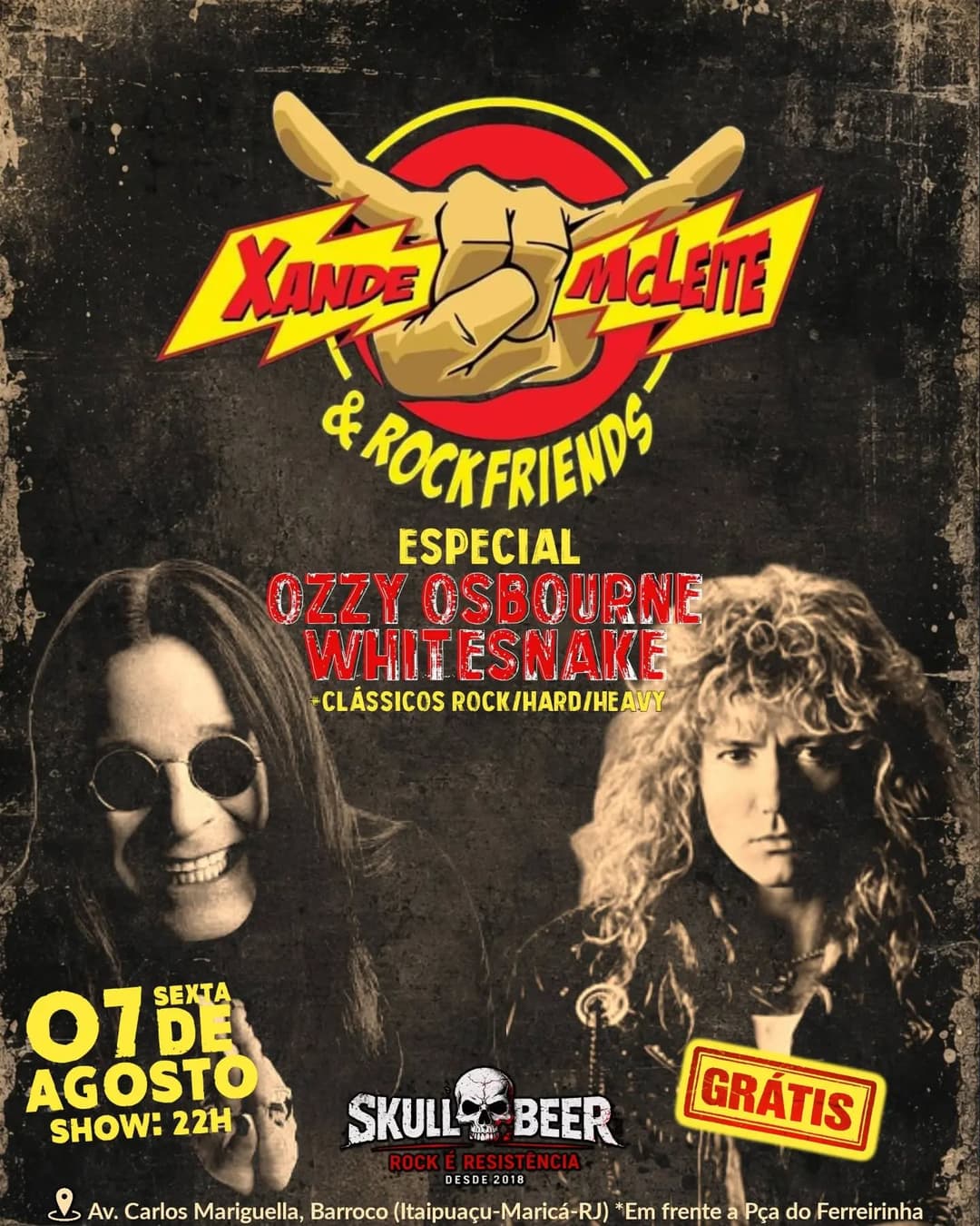 Flyer de Xande McLeite & Rockfriends